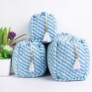 Block Printed Large Toiletry Bag, Waterproof Wash Bag, Makeup Bag, Cosmetic Bag, Travel Bag with Pockets, Jumbo Wash Bag Assorted